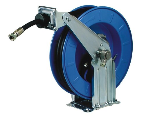 Carrete Gespasa 9.20.20/INOX para manguera autoretráctil, para una manguera de 3/4 de pulgada de diámetro y 20 metros de largo