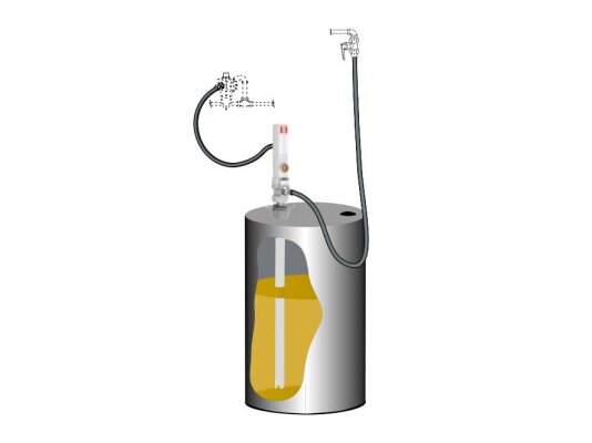 Kit de drenaje de aceite con bomba PM 4, 5:1 para tambor