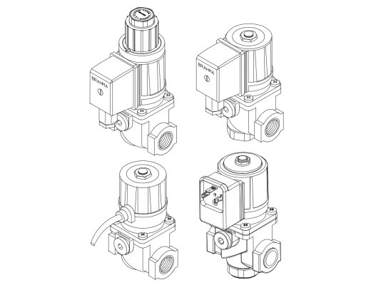 Válvula electromagnética de gas Brahma E8/SB4*CFD, art: 13671201